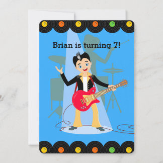 Rock Star Gitarrist Geburtstagsfeier Einladung