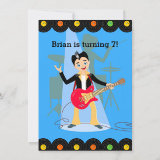 Rock Star Gitarrist Geburtstagsfeier Einladung