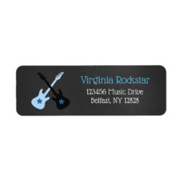 Rock Star Guitare Custom Étiquette de adresse