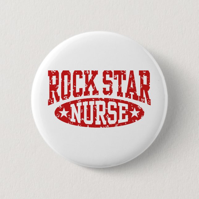 Rock Star Nurse Button (Vorderseite)