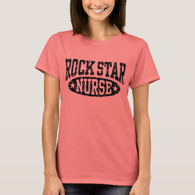 Rock Star Nurse T-Shirt (Vorderseite)