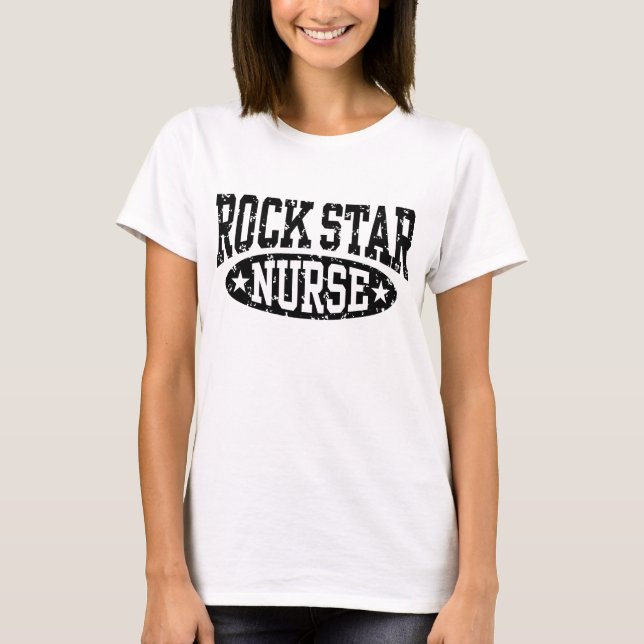 Rock Star Nurse T-Shirt (Vorderseite)