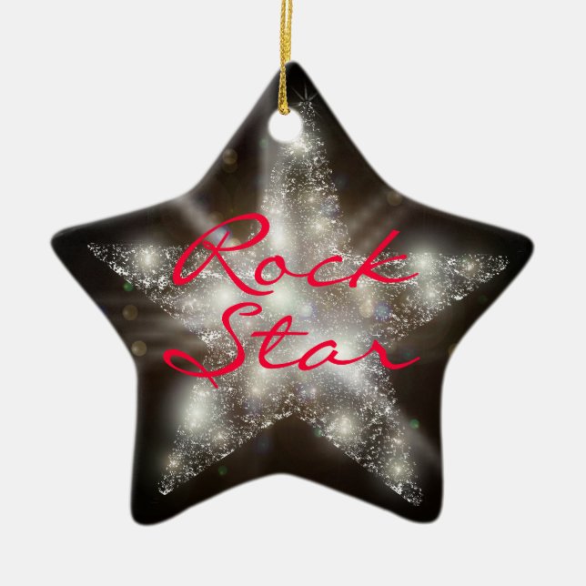 "Rock Star"-Ornament Keramik Ornament (Vorne)