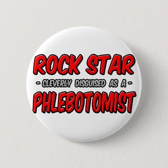 Rock Star Phlebotomist Button (Vorderseite)