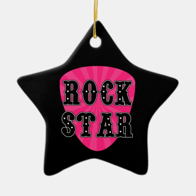 Rock Star Plektrum Keramikornament (Vorne)