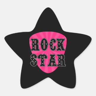 Rock Star Plektrum Stern-Aufkleber