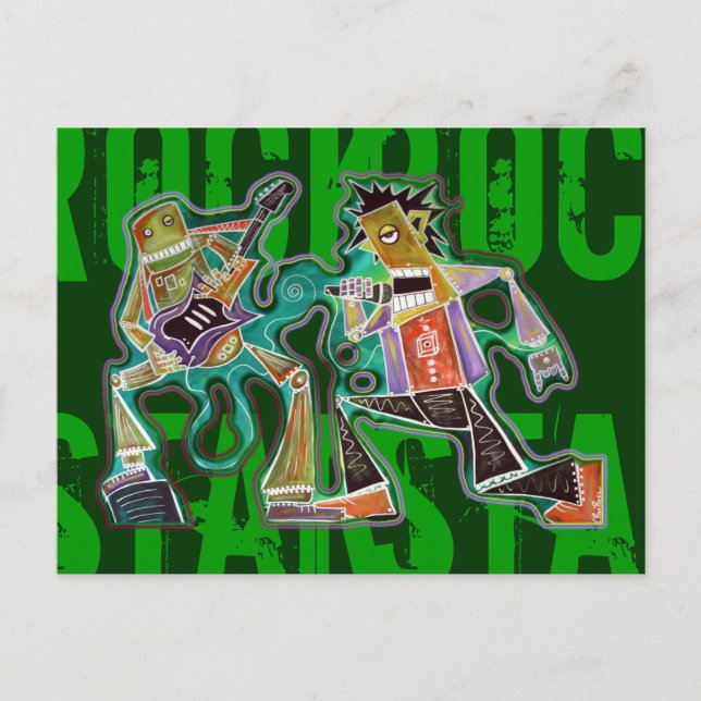 Rock Star Postcard Postkarte (Vorderseite)