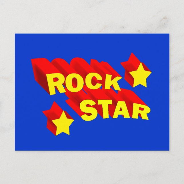 Rock Star Postkarte (Vorderseite)