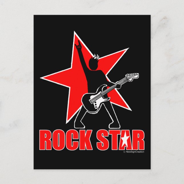 Rock Star Postkarte (Vorderseite)