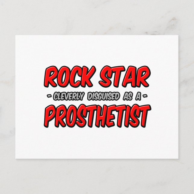 Rock Star Prosthetin Postkarte (Vorderseite)