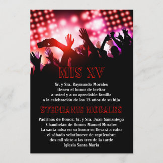 Rock Star Quinceanera Geburtstag Einladung