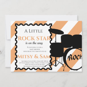 Rock Star Rock a Bye Baby Shower Einladung