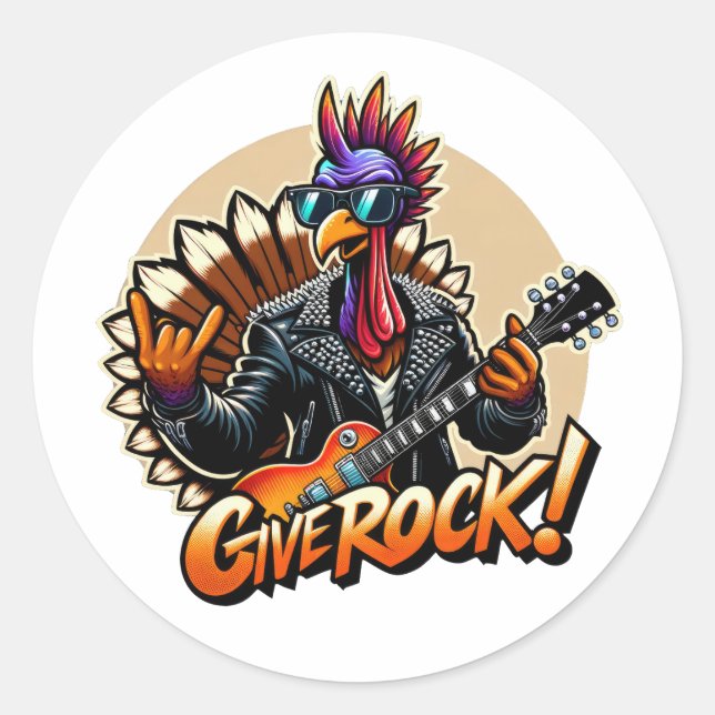 Rock Star Türkei Runder Aufkleber (Vorderseite)
