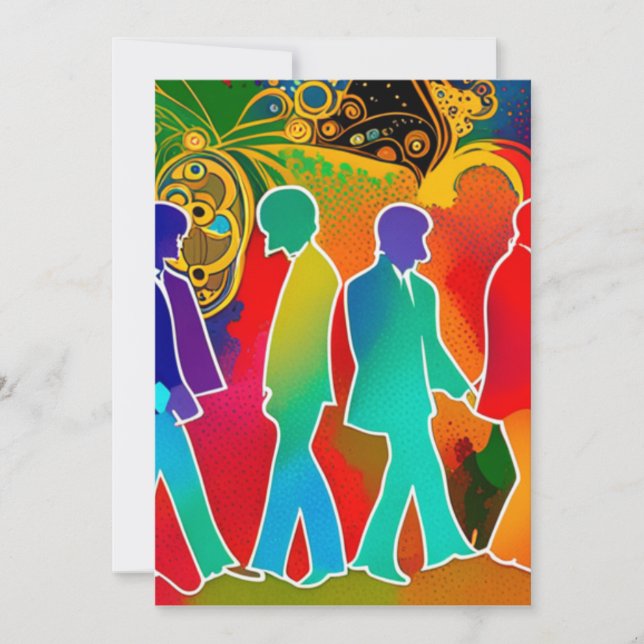 Rock Stars Feiertagskarte (Vorderseite)