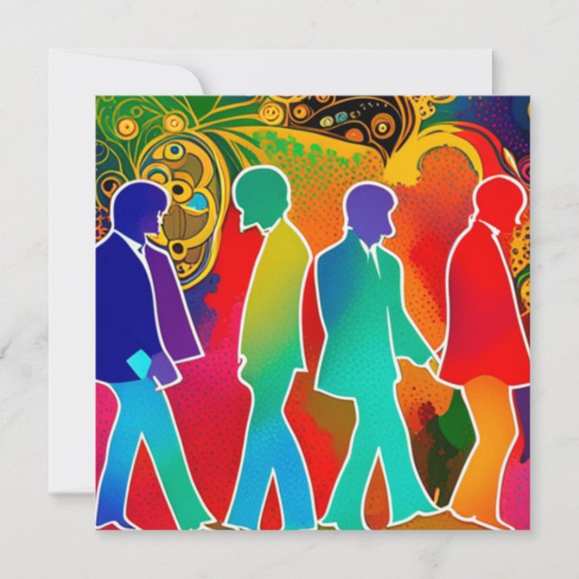 Rock Stars Feiertagskarte (Vorderseite)