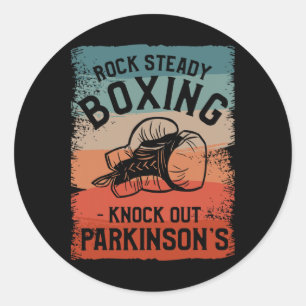 Rock Steady Boxing Knock Out Parkinson's Awareness Runder Aufkleber