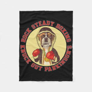 Rock Steady Boxing Parkinson - Boxer Dog with Re Fleecedecke