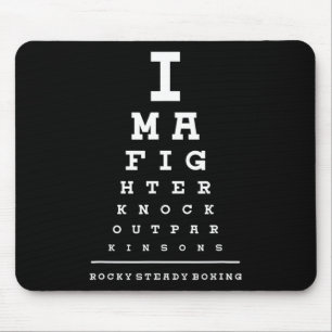 Rock Steady Boxing Parkinson's Eye Chart Shirt Mousepad