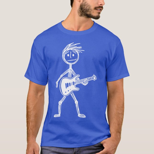 Rock Stickman Guitarist gift T-Shirt (Vorderseite)