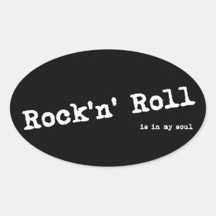 Rock-Stil Ovaler Aufkleber