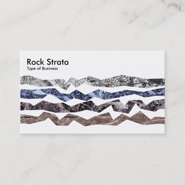 Rock Strata - White Visitenkarte (Vorderseite)