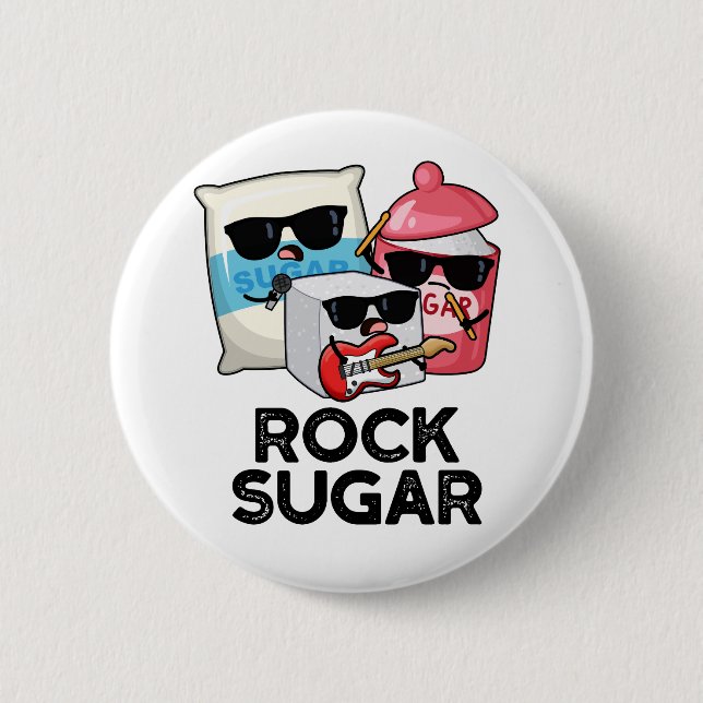 Rock Sugar Funny Food Puff Button (Vorderseite)