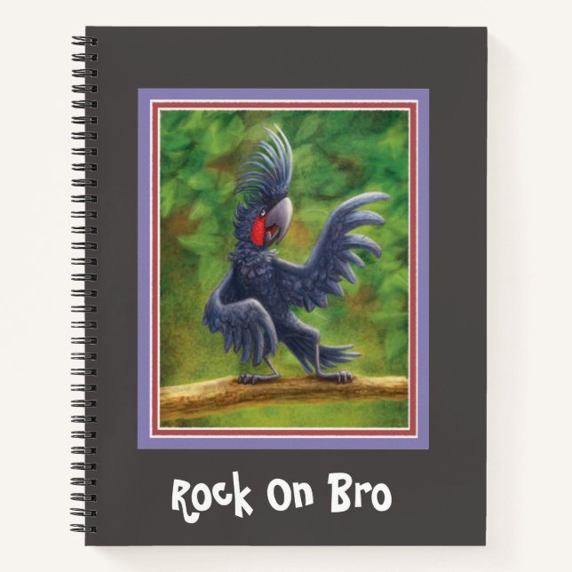 Rock Sur Bro Black Cockatoo Carnet Spiral (Devant)