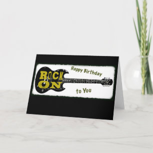 Rock sur carte d'anniversaire