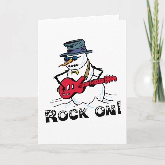Rock Sur Les Cartes De Snowman (Devant)