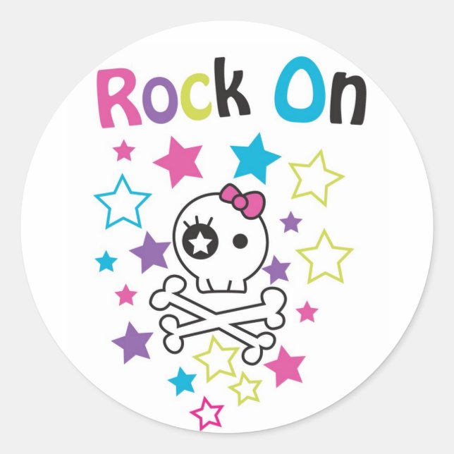 ROCK SUR LES HABILETÉS ET LES ÉTOILES DE STICKER (Devant)