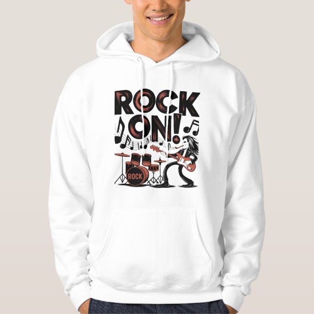 Rock sur sweat - shirt à capuche (Devant)