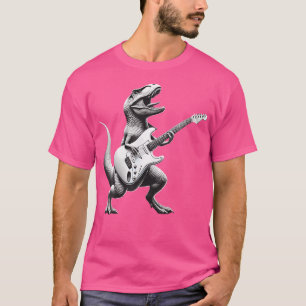Rock T Rex Dinosaur Gitarre spielen T-Shirt