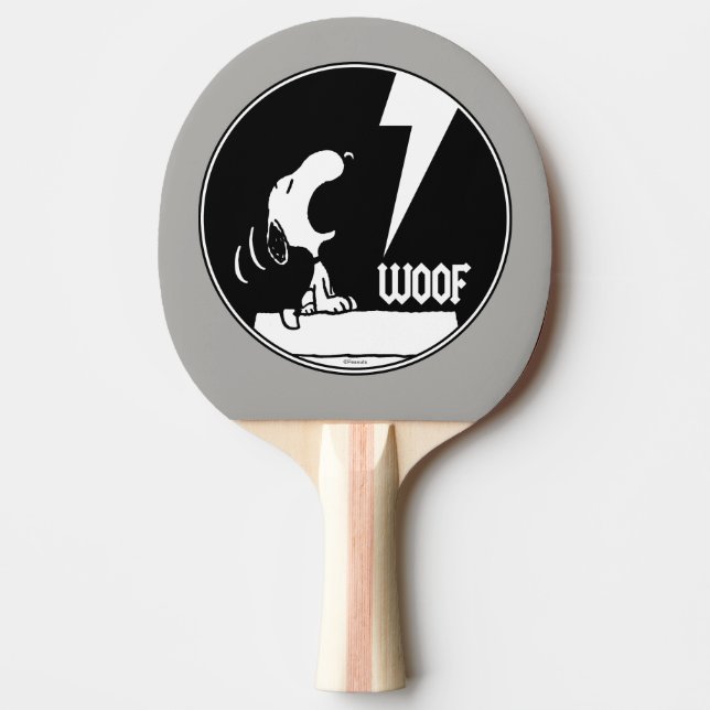 Rock-T-Shirts | Snoopy Howling Tischtennis Schläger (Vorderseite)