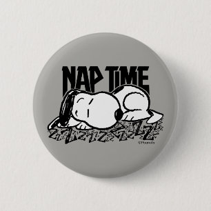 Rock-T-Shirts Snoopy Nickerchen Time Button