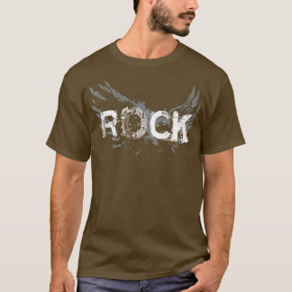 Rock Text mit Wings T-Shirt