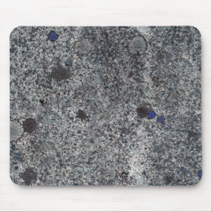 Rock Texture Gray Granit mit blauen Details Mousepad