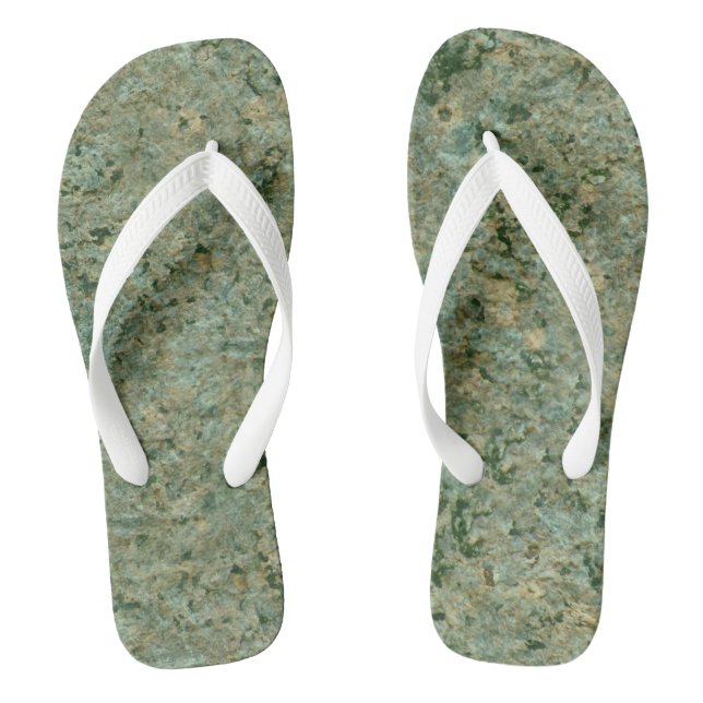 Rock Texture Green Geology Foto Flip Flops (Fußbett)