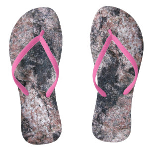 Rock Texture Pinkish Natur Flip Flops
