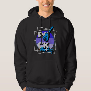 Rock The Day Retro Gitarre Hoodie