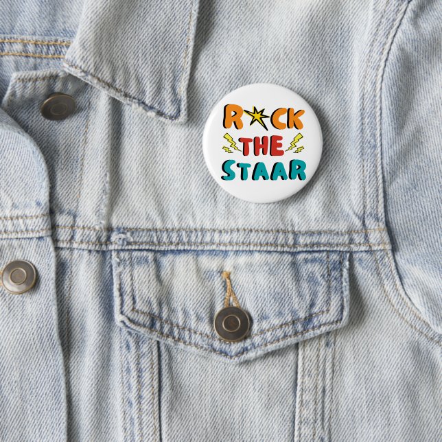 Rock the Staar Day Lehrer Motivierend Button (Beispiel)