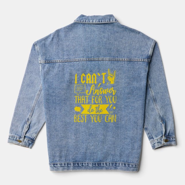 Rock the test Don't Stress Just Do your Best 1 Jeansjacke (Rückseite)