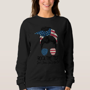 Rock the test Dont Stress Messy Bun Testing Day Sweatshirt