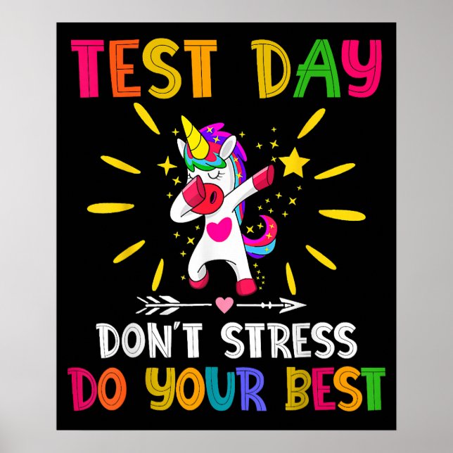 Rock The Test Teacher Test Day Testing Day Funny Poster (Vorne)