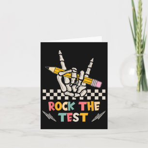 Rock the Test Testday Hand Skeleton Lehrer St. Karte