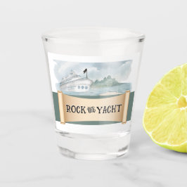 Rock the Yacht Shot Glass Gastgeschenk Schnapsglas