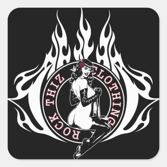 Rock Thiz Clothing Pinup Girl #3 Stickers (Vorderseite)