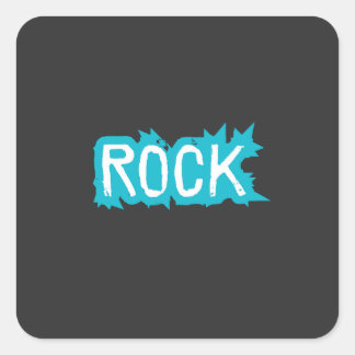 Rock Typografie Quadratischer Aufkleber