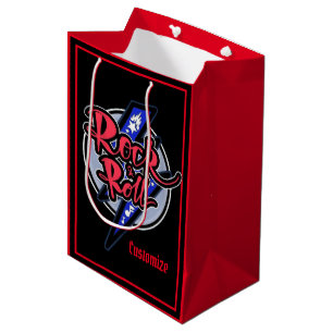 Rock-u. Rollenblitz-Rot Mittlere Geschenktüte