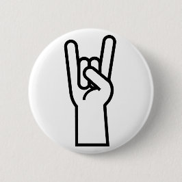 Rock-u. Rollenhandsymbol Button