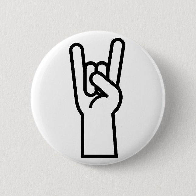 Rock-u. Rollenhandsymbol Button (Vorderseite)